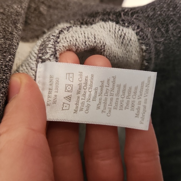 Everlane Gray Cotton Scoop Neck Sweater XS - Picture 6 of 7